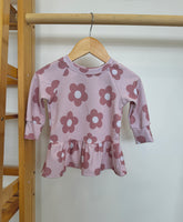 Daisy Peplum Crewneck
