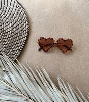 Brown Heart Sunglasses